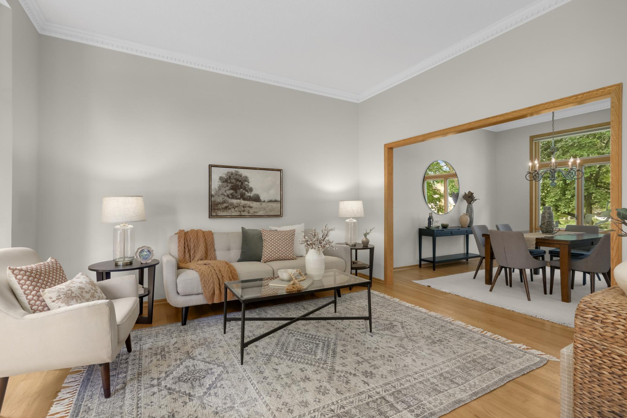 There is also crown molding throughout the main level