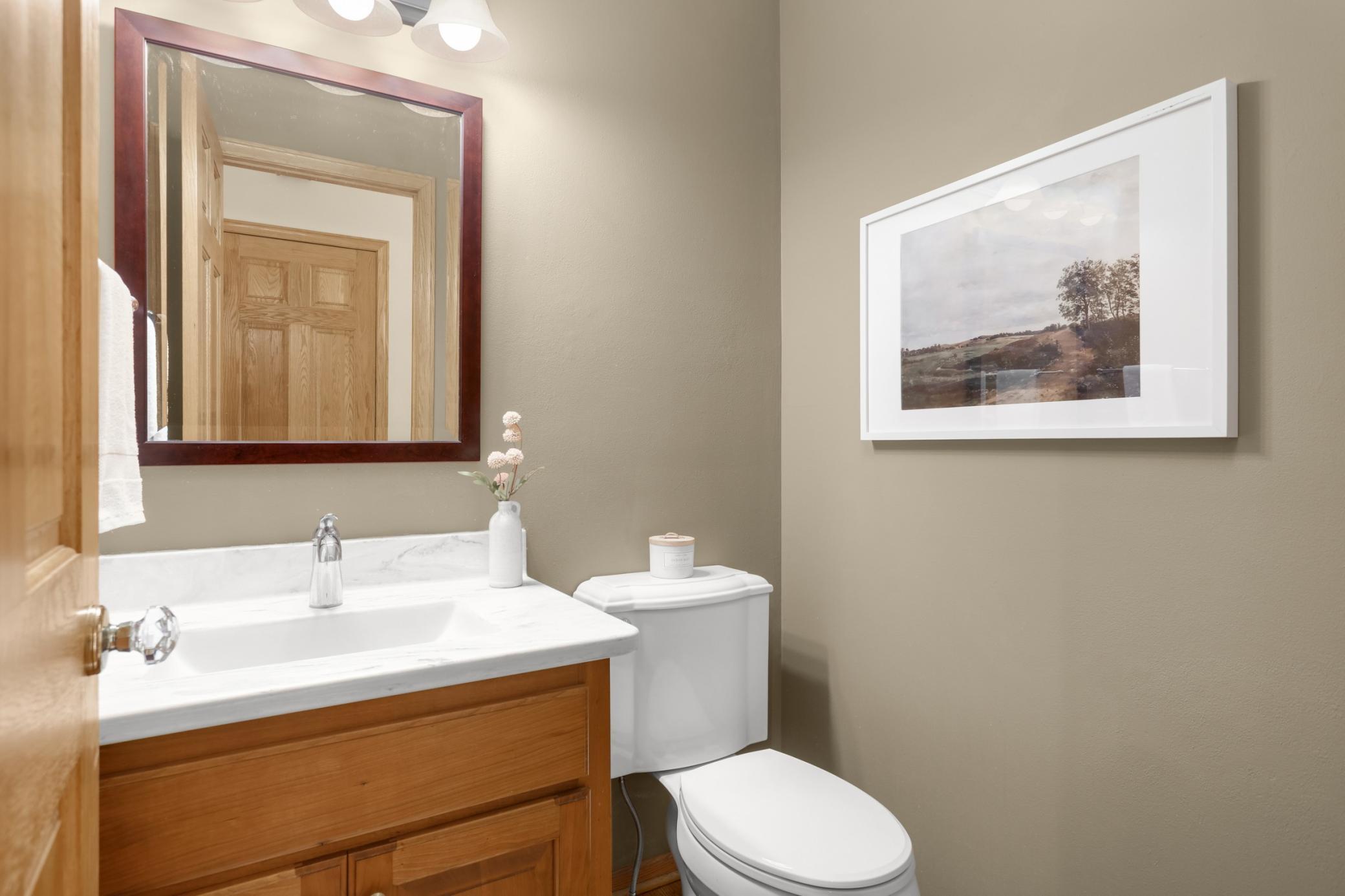 updated main floor powder room