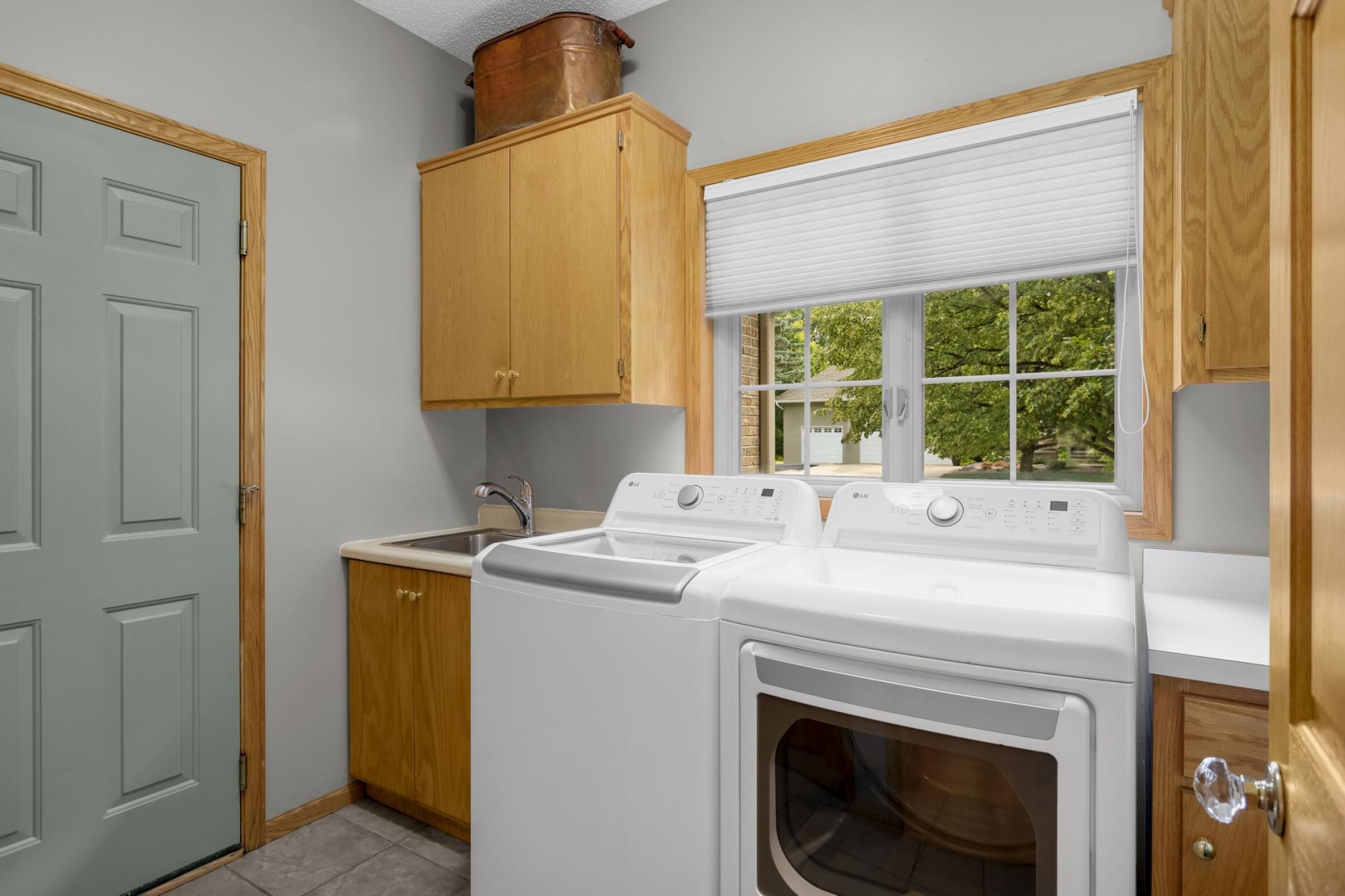 main floor laundry with large closet