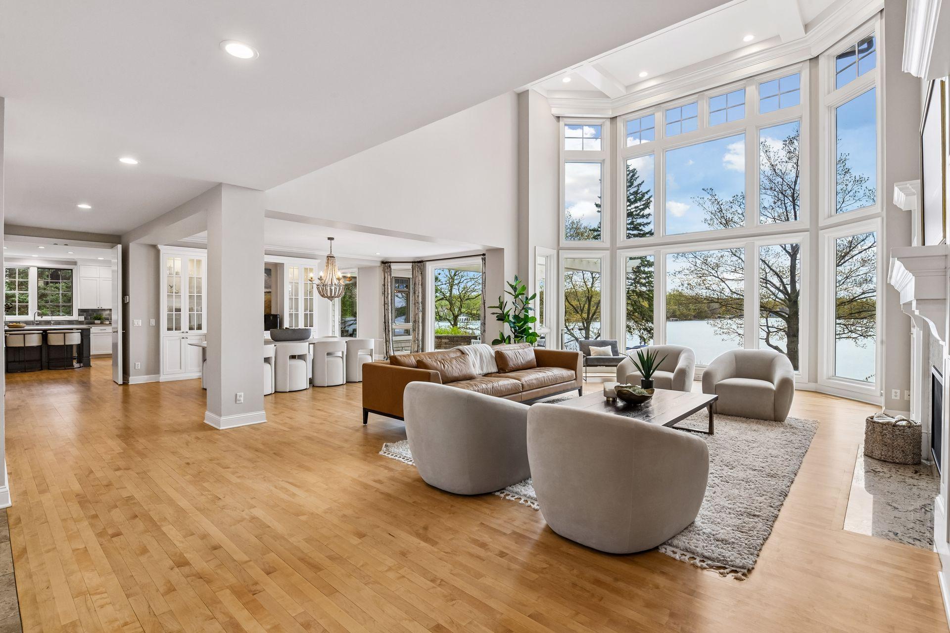 The formal and informal dining rooms offer direct patio access for easy indoor-outdoor flow.