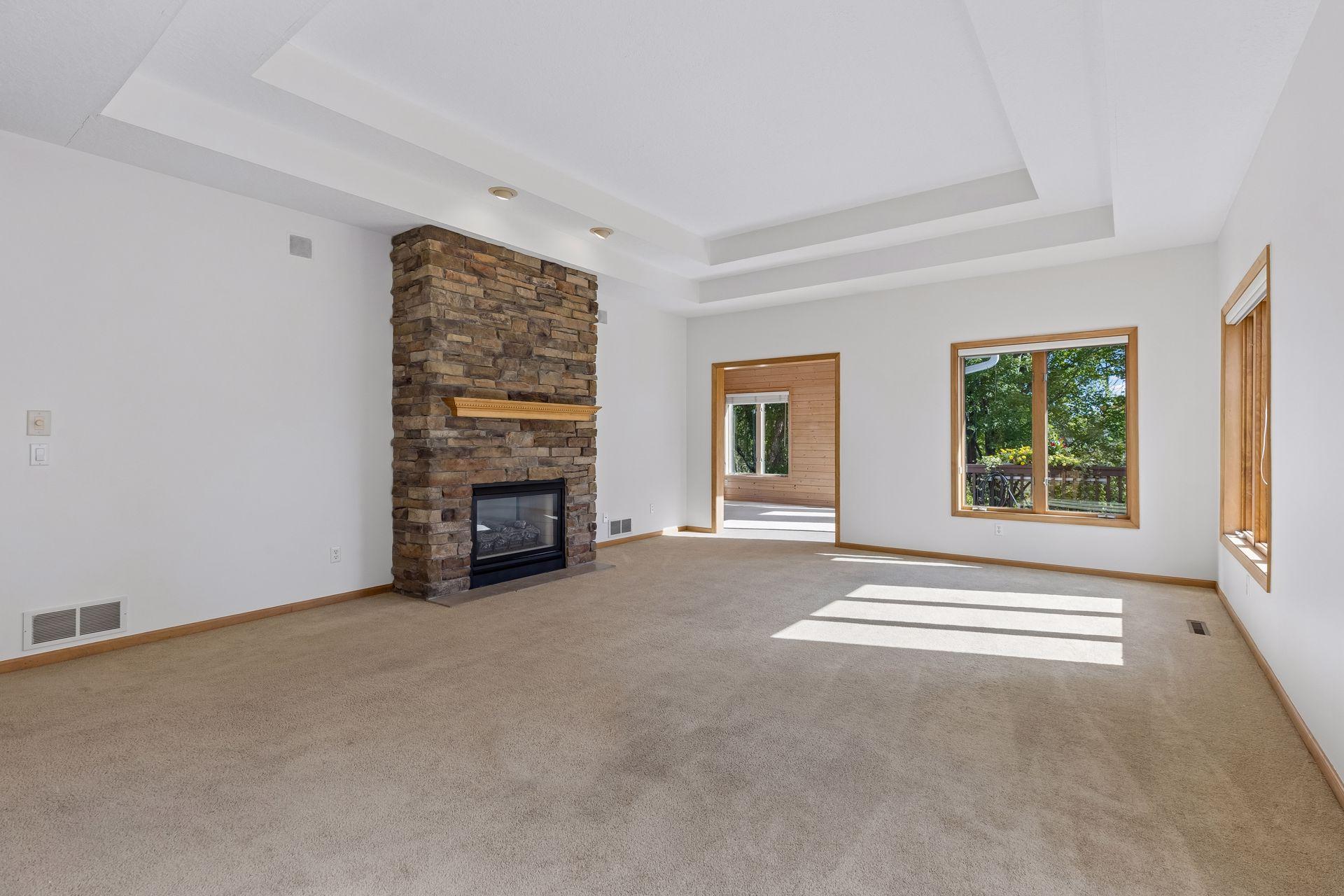 Gas Fireplace in the Living Room
