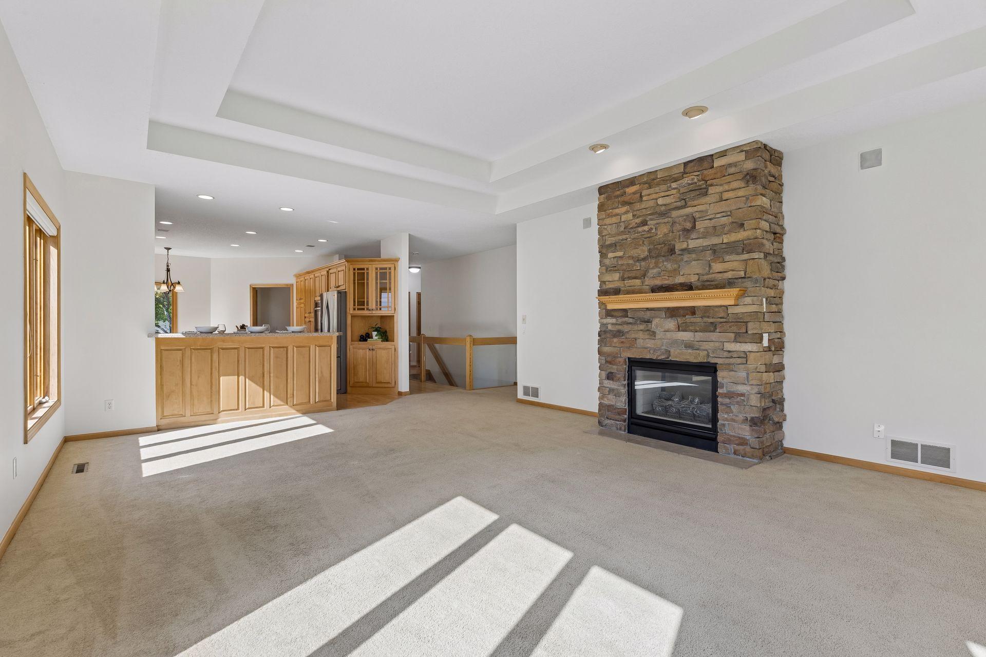 Living Room into the Kitchen
