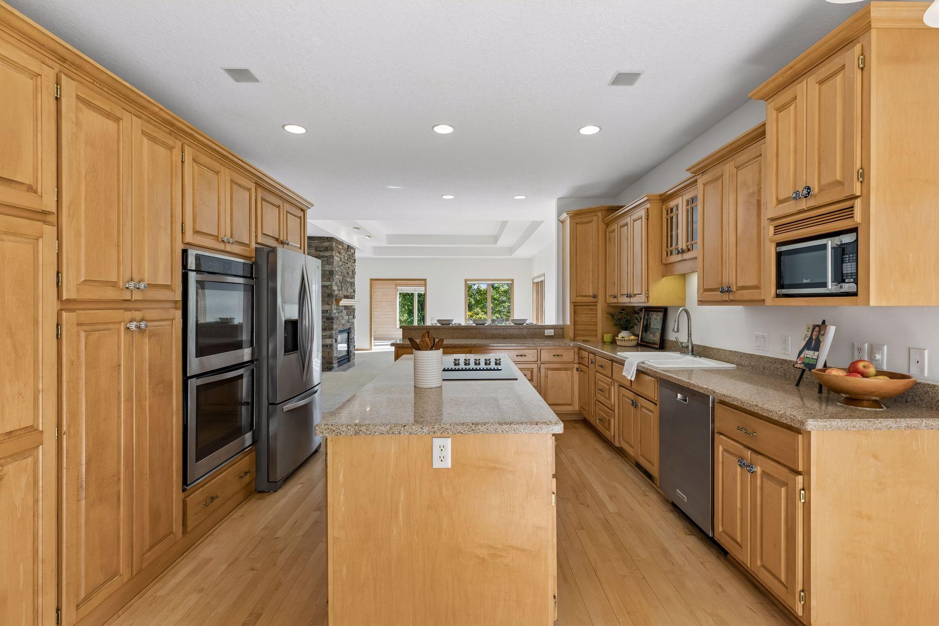 Kitchen with View into Living Room