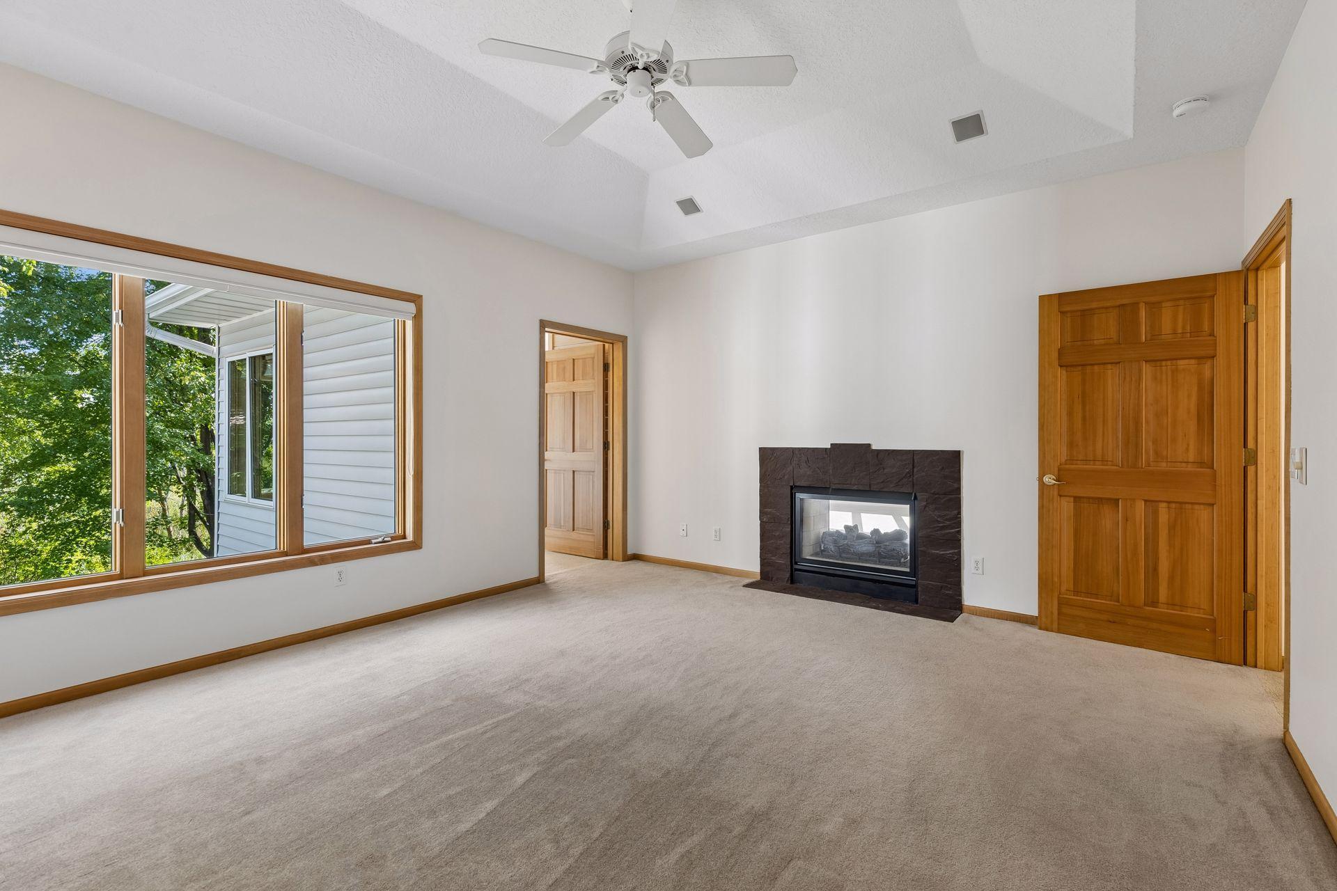 Primary Bedroom with Gas Fireplace