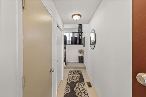 Nice entryway with closet and access to garage