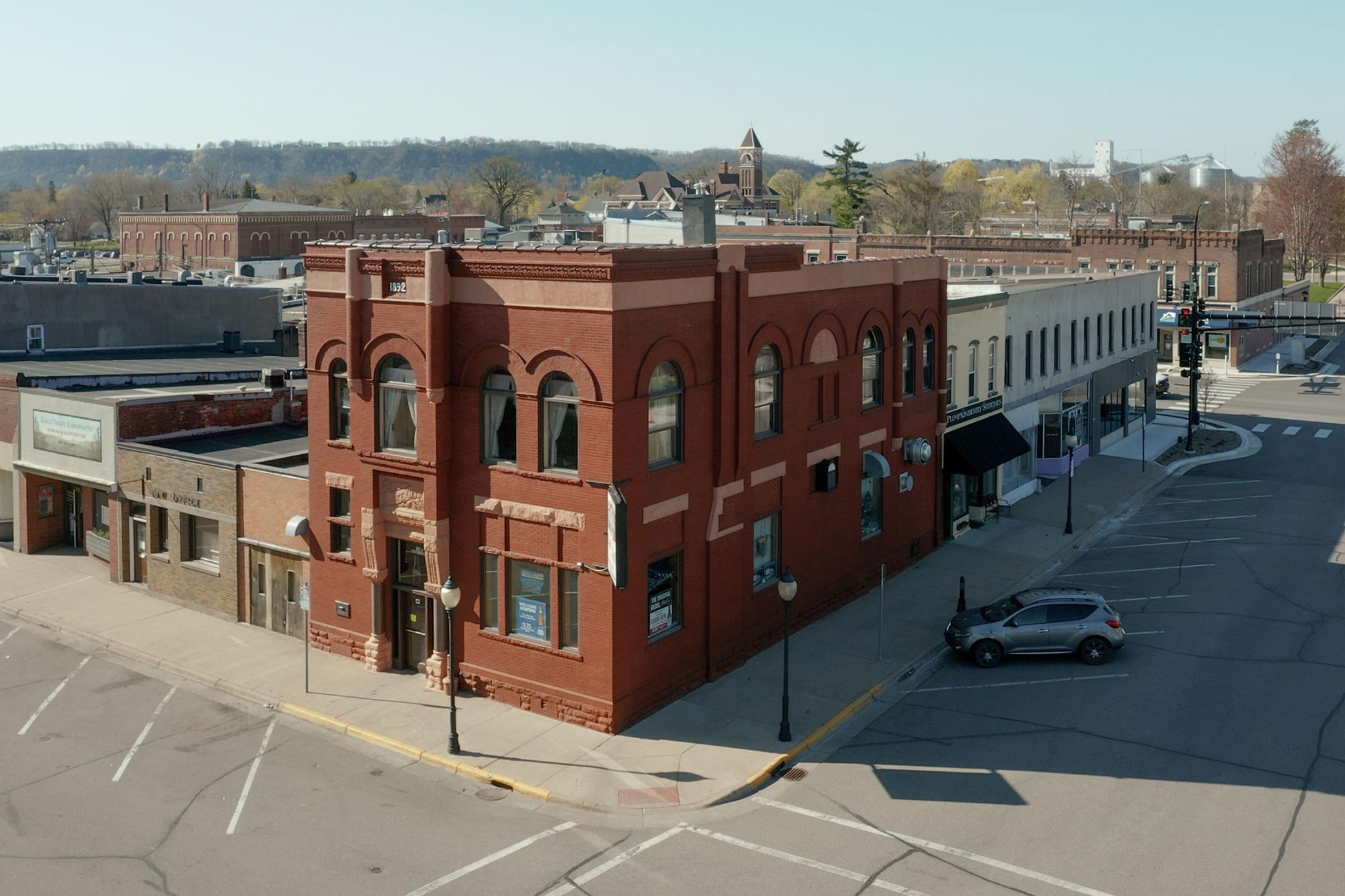 Aerial view looking Southwest