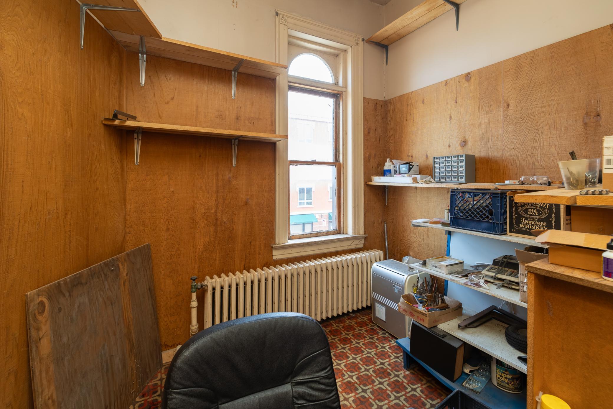 Small upper level office area