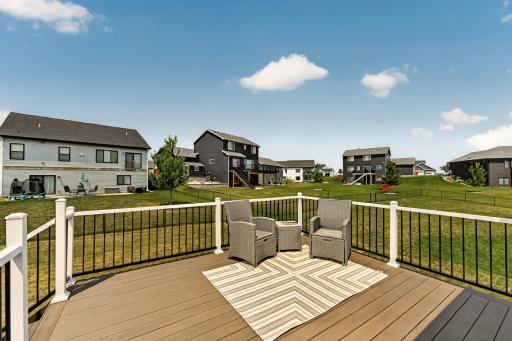 Large Maintenance Free deck. Great for summer grilling.