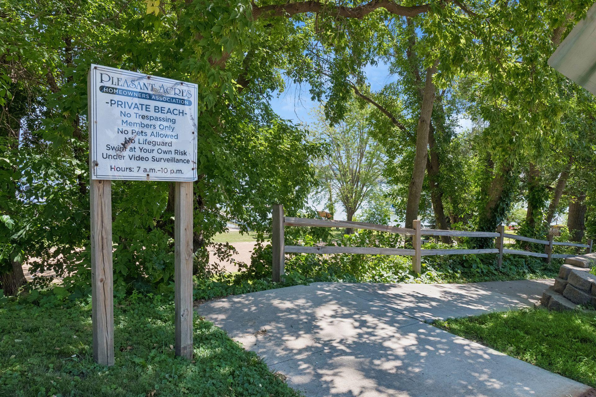 This home is a part of the Pleasant Acres Home Owners Association. Participation in the HOA gives beach access on Lake Minnewashta.
