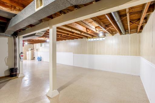 Additional view highlights the lower levelâs open footprint and versatility for a variety of uses.