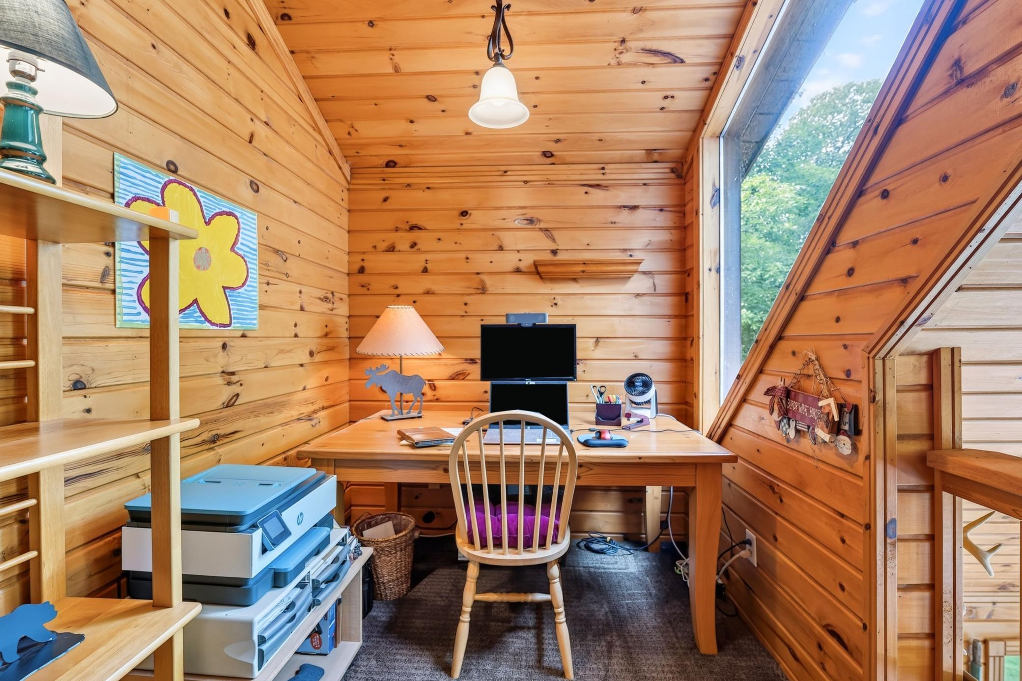 Office area in the loft.