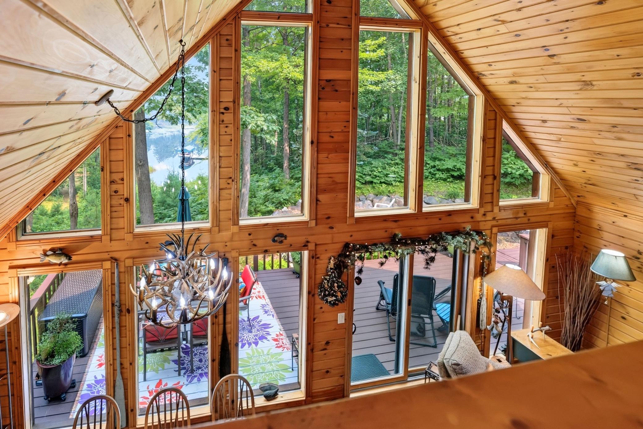 Beautiful lake views from the loft.
