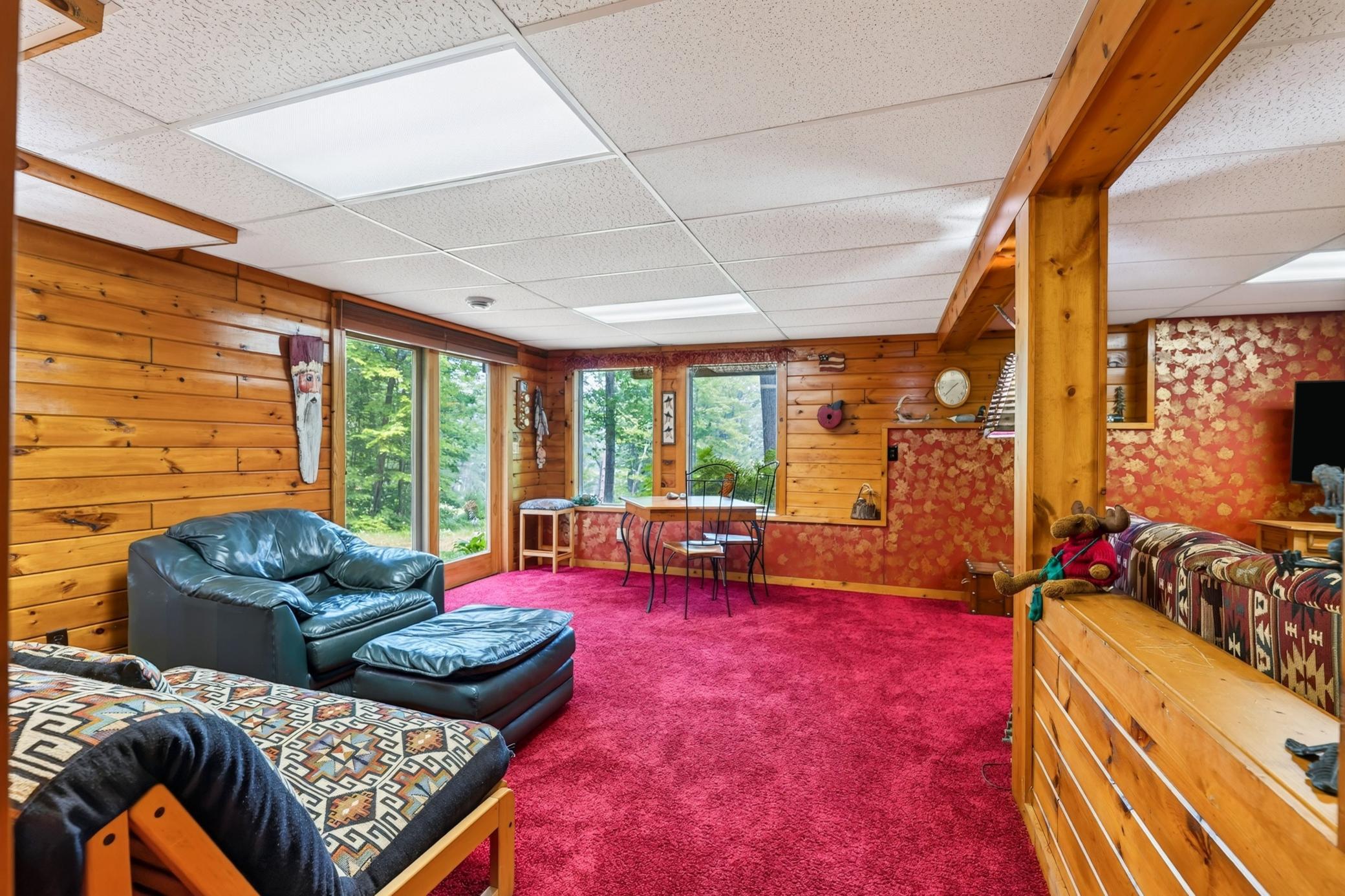 Second seating area in the family room with walkout access.