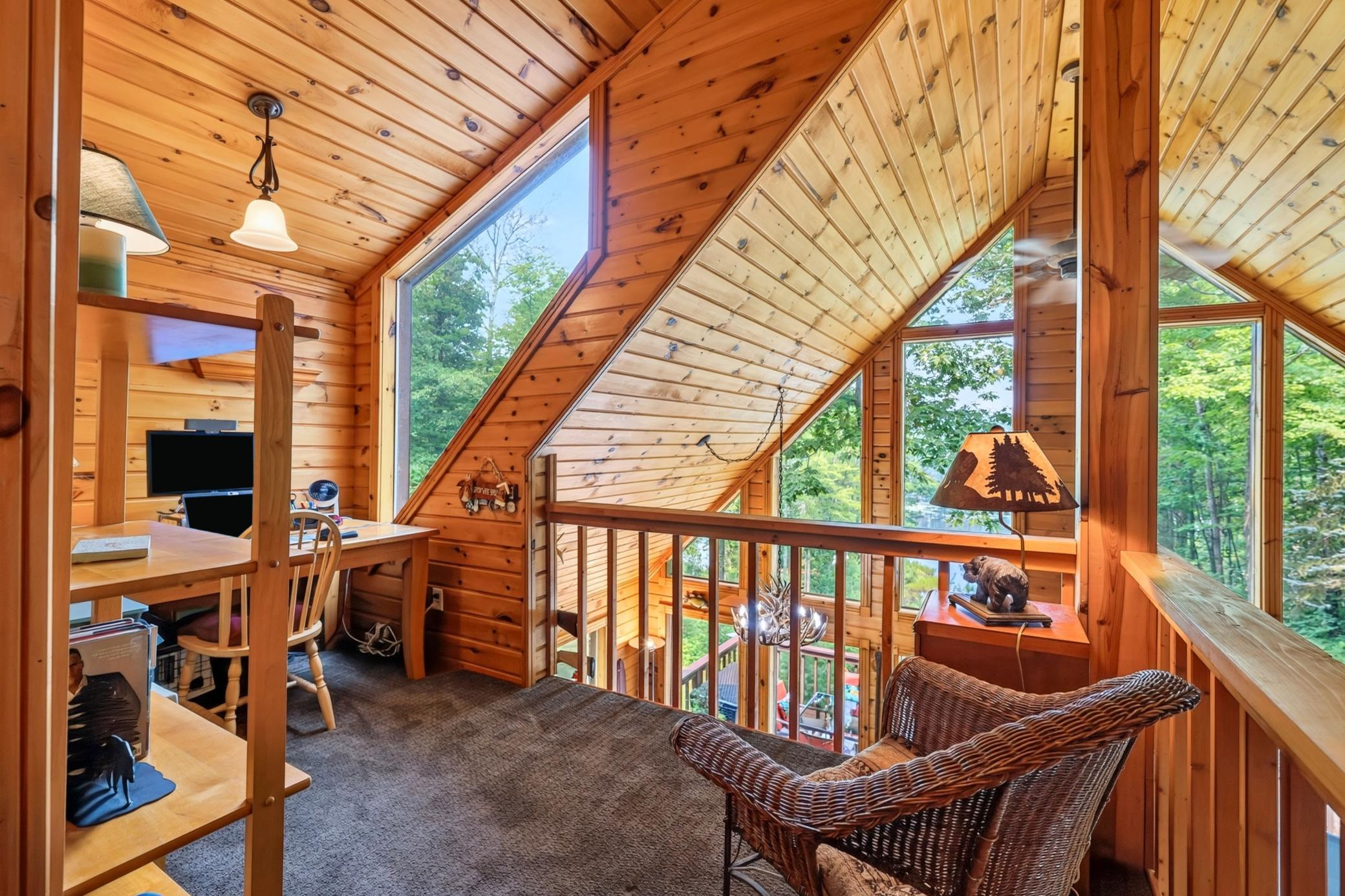 Loft area could be used as a living or office area.