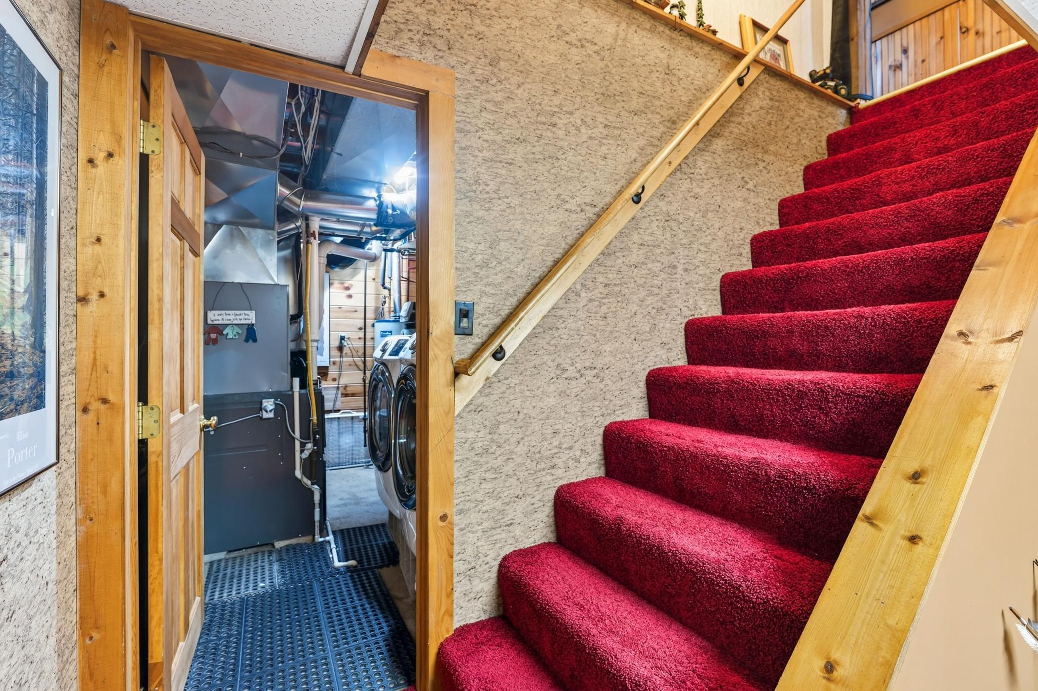 Stairway to lower level.