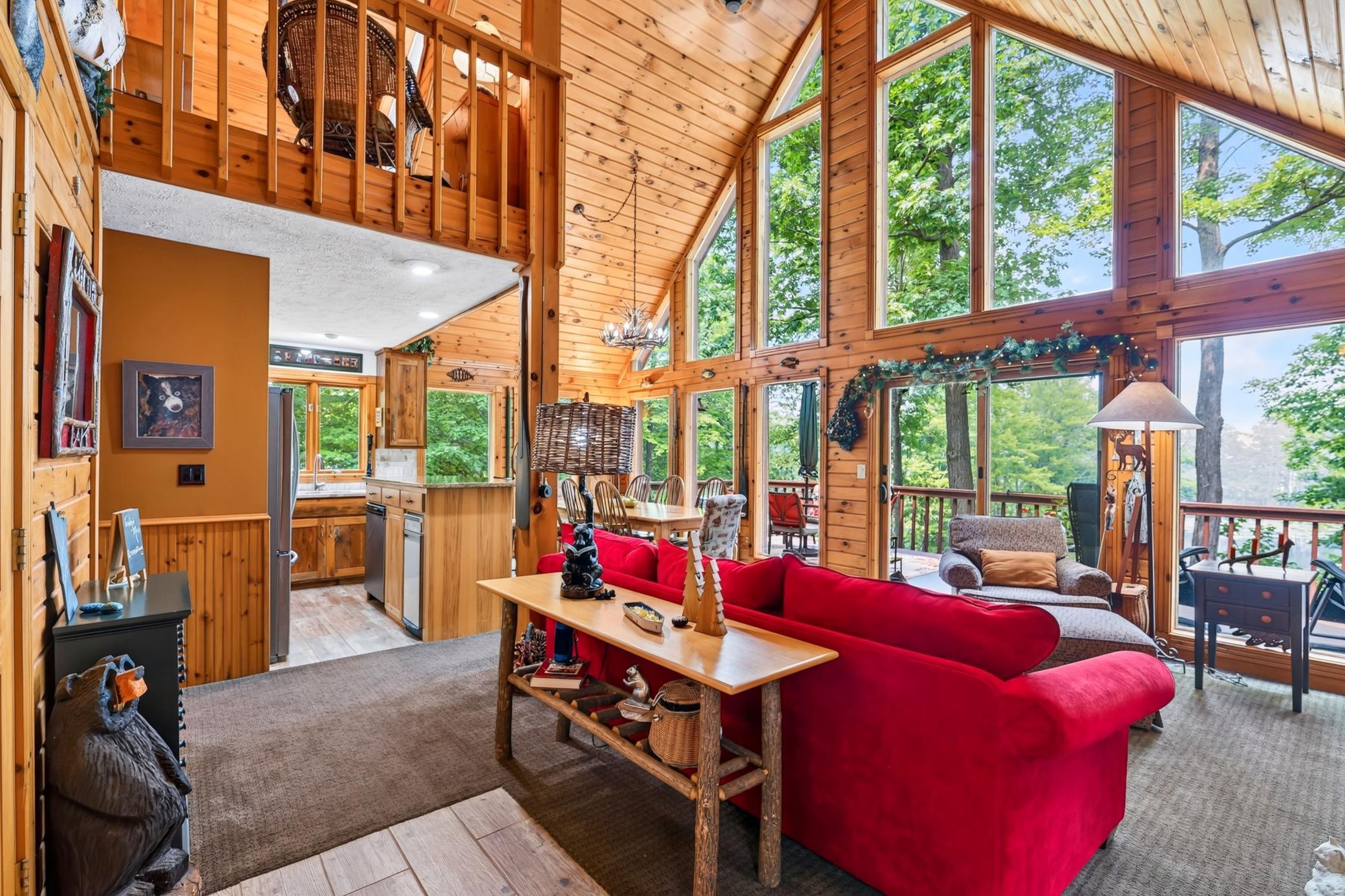 Open-concept living area.