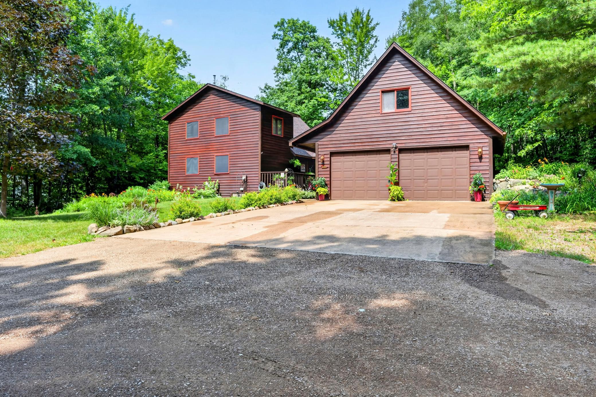 Oversize two car garage with upper level expansion potential.