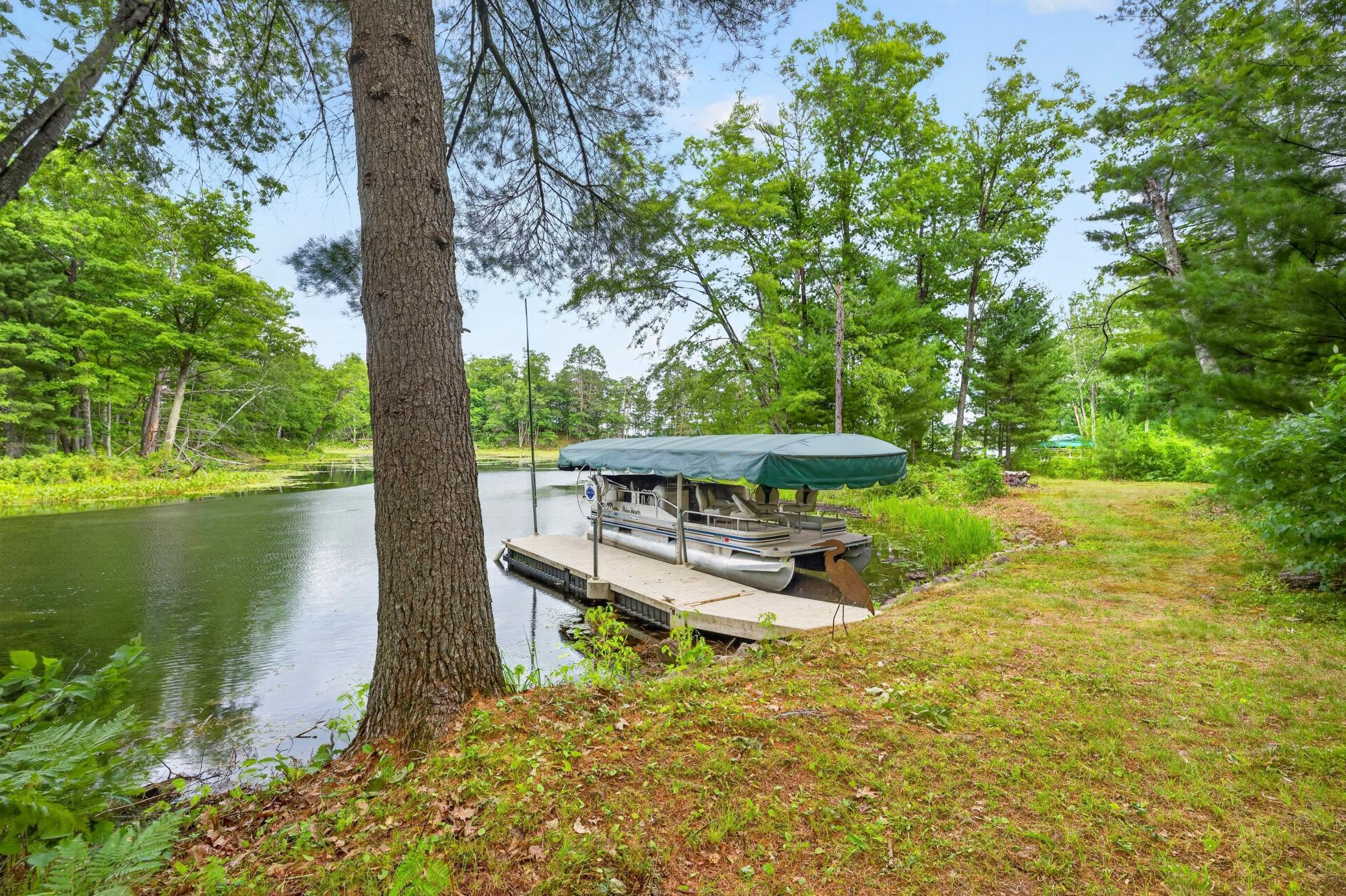 Dock & boatlift included with the lake home.