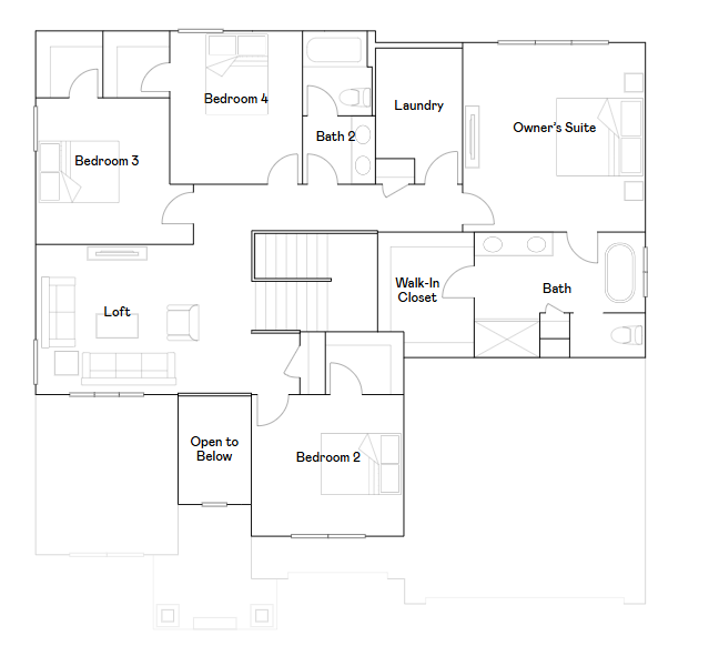 Itasca upper level floorplan.