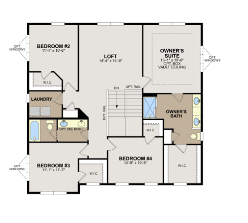 Wellington floorplan second level