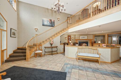 The impressive foyer sets the tone for this well-maintained community