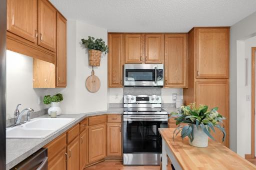 Lots of cabinetry for all your kitchen accessories