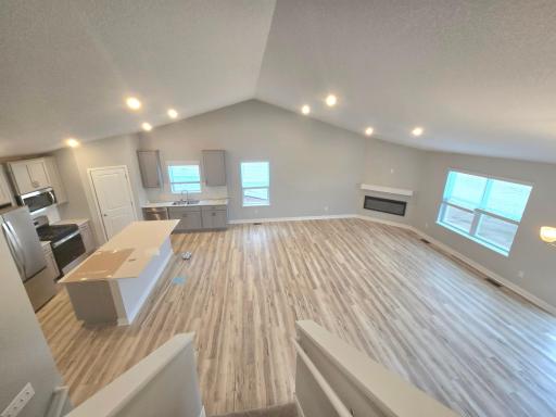 The Cameron II Main Floor at Highlands at Eagle View in Elko New Market. Photo is of actual home. Options and colors may vary. Ask Sales Agent for details.
