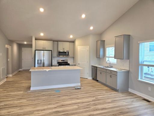 The Cameron II Main Floor at Highlands at Eagle View in Elko New Market. Photo is of actual home. Options and colors may vary. Ask Sales Agent for details.