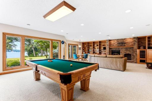 Lower level family room with in-floor radiant heat