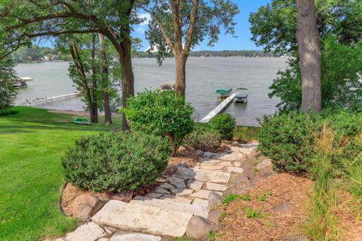 Flagstone steps leading to Lake Owasso!