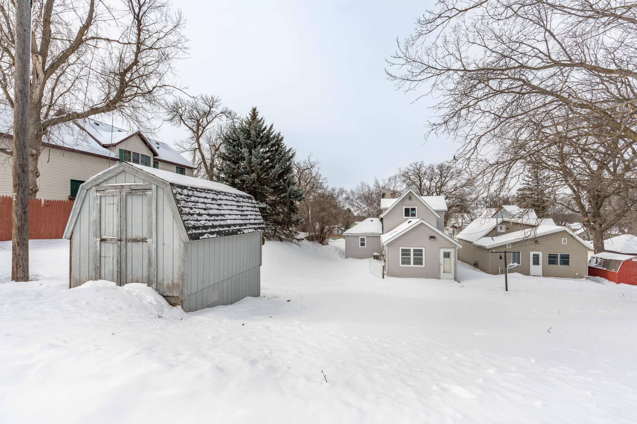 Shed in backyard