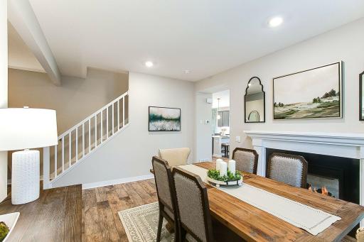 Formal dining room towards the front of the house. Perfect for the study groups! *Photo of previously built model home. Finishes and selections to vary.