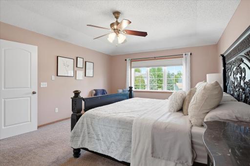 All window treatments are included, including the room darkening shade. And there is an elevated outlet too, in case you choose to have a TV in your bedroom.