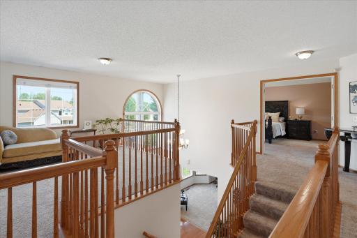 Once we arrive upstairs, we are greeted with openness and a double door entry into the private primary ensuite.