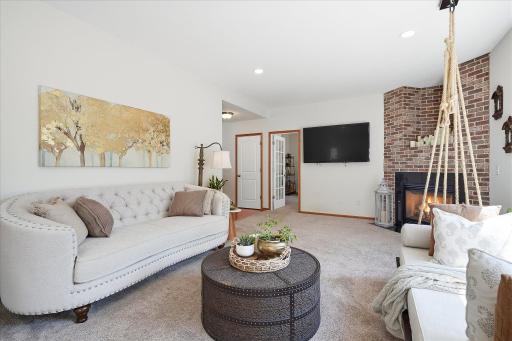 Don't miss all the recessed lights above! Because of those, it'll always be bright in your home, even when the world is dark.