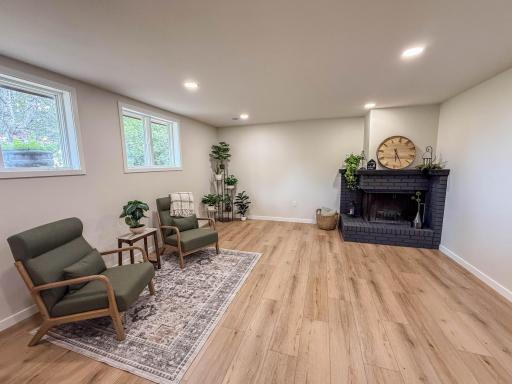 Family Room - Wood Burning Fireplace