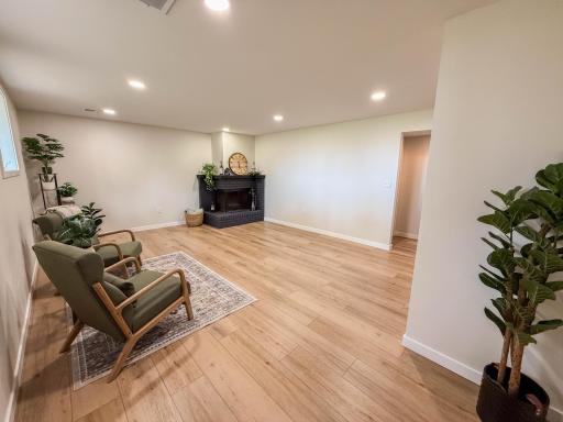 Family Room - Wood Burning Fireplace