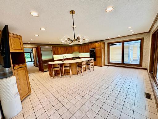 Enormous kitchen and dining area