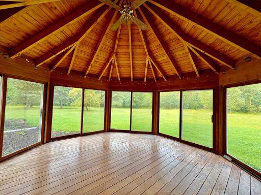 Panoramic View 3 season porch off the back