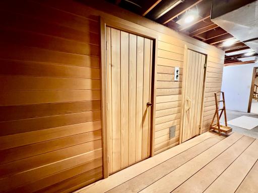 Sauna and changing/shower room