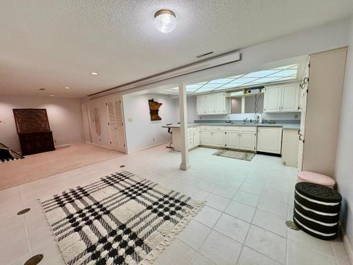 Basement entertainment area- projector room