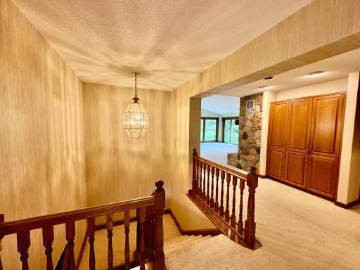 Stairway to finished basement