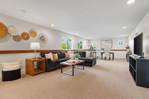 Finished LL w/ large Family Room, gaming space, 5th bedroom + bathroom