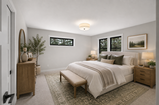 Virtually staged bedroom #2 complete with it's own bathroom and walk-in closet