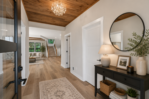Virtually staged front foyer