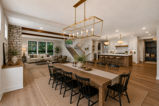 Virtually staged - open concept main level