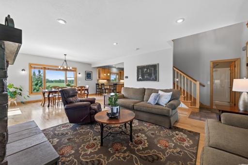 Open floor plan on the main level.