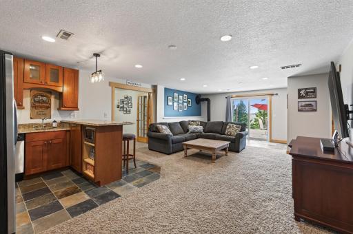 Lower level family room with walk out.