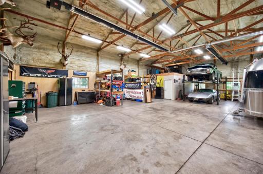 Barn is heated, well lit and ready to store your toys!
