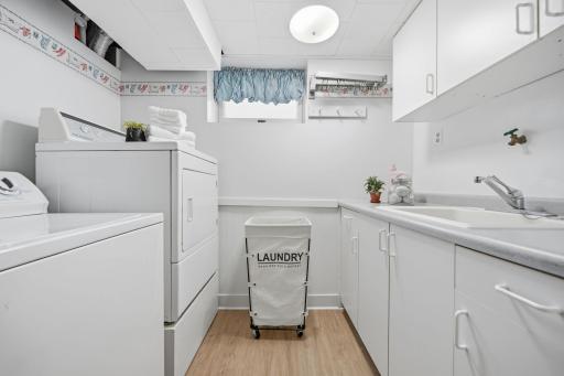 Lower level laundry room.
